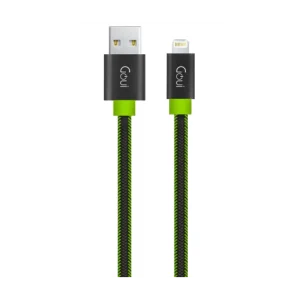 Cablu Date Usb to Lightning Goui Fashion Flat  1m Negru-Verde