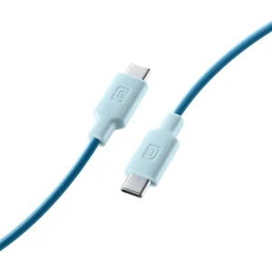 Cablu Date Cellularline Stylecolor USB-C to USB-C 100cm Albastru