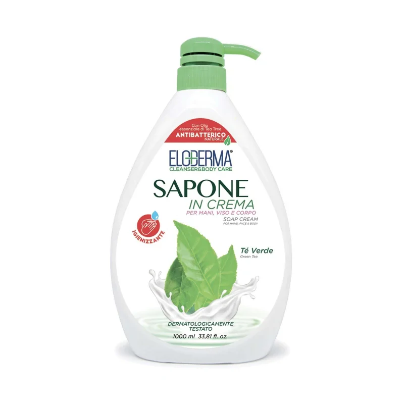 ELODERMA SAPUN LICHID CREMA CU CEAI VERDE 1000 ML